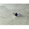 925 Sterling Silver Blue & White Sapphire Ring Size 6.5