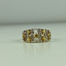 925 Sterling Silver Citrine & Quartz Ring Size 8.5