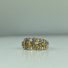 925 Sterling Silver Citrine & Quartz Ring Size 8.5