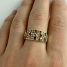 925 Sterling Silver Citrine & Quartz Ring Size 8.5
