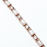 925 Sterlng Silver White/Colorless Spinel Bracelet Thailand Size 7.5 IN
