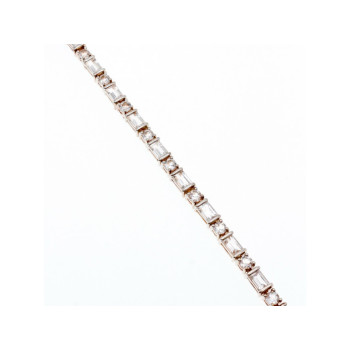 925 STERLNG SILVER WHITE/COLORLESS SPINEL BRACELET THAILAND SIZE 7.5 IN