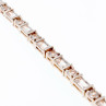 925 Sterlng Silver White/Colorless Spinel Bracelet Thailand Size 7.5 IN
