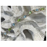 925 STERLING SILVER TOPAZ & PERIDOT BRACELET SIZE 7.5 IN