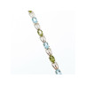 925 STERLING SILVER TOPAZ & PERIDOT BRACELET SIZE 7.5 IN