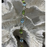 925 Sterling Silver Topaz & Peridot Bracelet Size 7.5 IN