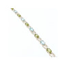 925 STERLING SILVER TOPAZ & PERIDOT BRACELET SIZE 7.5 IN