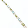 925 Sterling Silver Topaz & Peridot Bracelet Size 7.5 IN