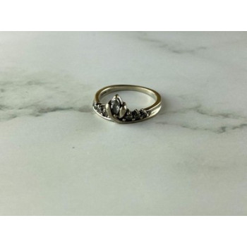 925 Sterling Silver White CZ Ring Size 5.5