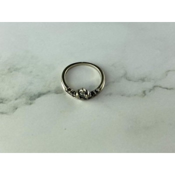 925 Sterling Silver White CZ Ring Size 5.5