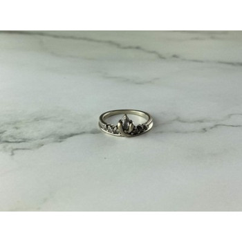 925 Sterling Silver White CZ Ring Size 5.5