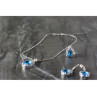 925 STERLING SILVER BLUE CZ ( IMITATION TOPAZ ) SET