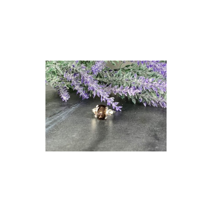 925 Sterling Silver Hessonite Ring Size 6.5