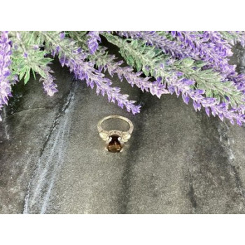 925 Sterling Silver Hessonite Ring Size 6.5