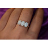 925 Sterling Silver Opal Ring Size 9