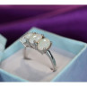 925 Sterling Silver Opal Ring Size 9