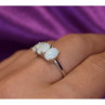 925 Sterling Silver Opal Ring Size 9