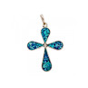 925 Sterling Silver Enamel Cross Pendant