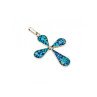 925 Sterling Silver Enamel Cross Pendant