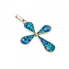 925 Sterling Silver Enamel Cross Pendant