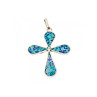 925 Sterling Silver Enamel Cross Pendant