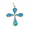 925 Sterling Silver Enamel Cross Pendant