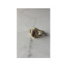 925 Sterling Silver Almandine Openwork Ring Size 10.25