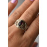 925 Sterling Silver Almandine Openwork Ring Size 10.25