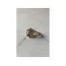 925 Sterling Silver Almandine Openwork Ring Size 10.25
