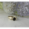 925 Sterling Silver Black Spinel Ring Size 8.5