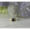 925 Sterling Silver Black Spinel Ring Size 8.5