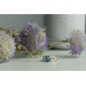925 Sterling Silver Blue Spinel Ring Size 7