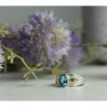 925 Sterling Silver Blue Spinel Ring Size 7