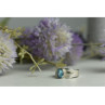 925 Sterling Silver Blue Spinel Ring Size 7