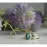 925 Sterling Silver Blue Spinel Ring Size 7