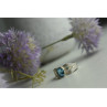 925 Sterling Silver Blue Spinel Ring Size 7