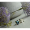 925 Sterling Silver Blue Spinel Ring Size 7