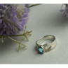 925 Sterling Silver Blue Spinel Ring Size 7