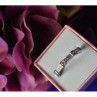 925 Sterling Silver Pink & White CZ Ring Size 10.25