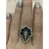 925 Sterling Silver Black Tourmaline (Sherl) & CZ SET