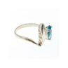 925 Sterling Silver Aquamarine Ring Size 9.5