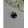 925 Sterling Silver Gold Plated Sapphire & Beryl Pendant Length 0.65 Inch