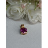 925 Sterling Silver Gold Plated Pink Spinel Pendant Length 0.70 Inch