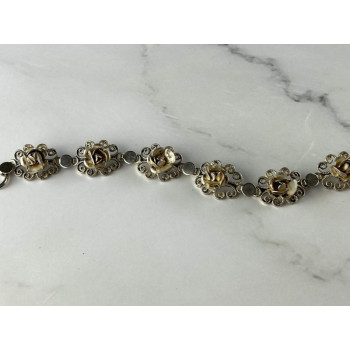 Vintage 925 Sterling Silver Bracelet Size 7 In