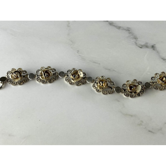 Vintage 925 Sterling Silver Bracelet Size 7 In