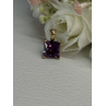 925 Sterling Silver Gold Plated Amethyst Pendant Length 0.70 Inch