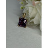 925 Sterling Silver Gold Plated Amethyst Pendant Length 0.70 Inch