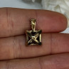 925 Sterling Silver Gold Plated Amethyst Pendant Length 0.70 Inch