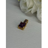925 Sterling Silver Gold Plated Amethyst Pendant Length 0.80 Inch