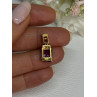 925 Sterling Silver Gold Plated Amethyst Pendant Length 0.80 Inch
